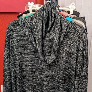 Black/Slate Gap Brand Cowl-neck Long-sleeve Blouse